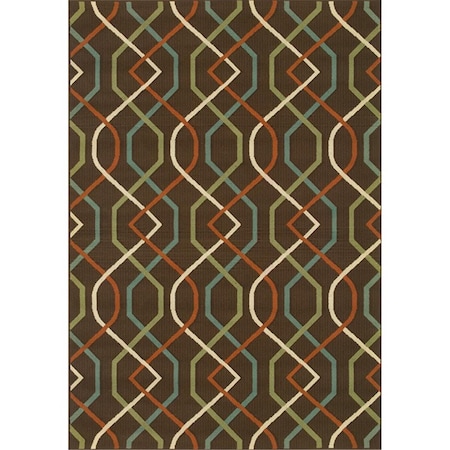 Sphinx By Oriental Weavers Rug, Montego 896N6 6x9 Rectangle - Brown/ Ivory-Polypropylene M896N6200290ST